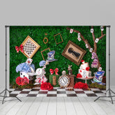 Wunderland Kaninchen Gras Wand Foto Ostern Hintergrund